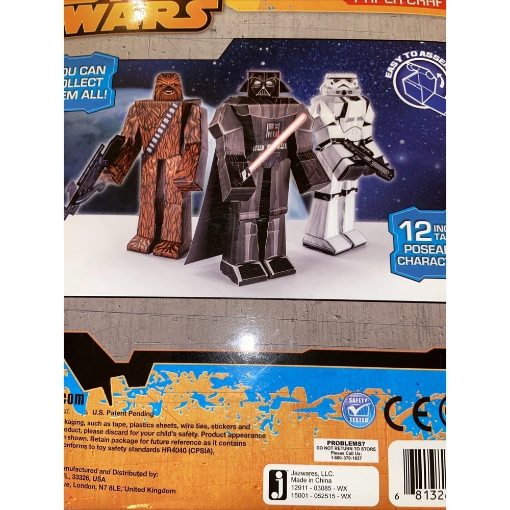 Star Wars Poseable Darth Vader Blueprints Paper Craft 12 Inch Character NIB